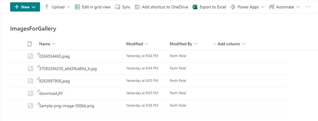 Image Gallery In PowerApps