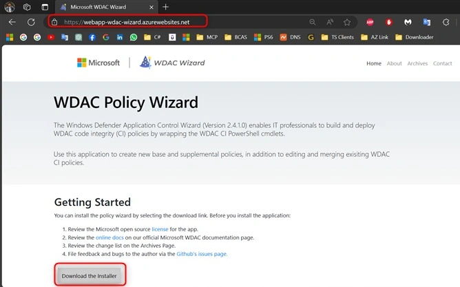 WDAC ploicy wizard
