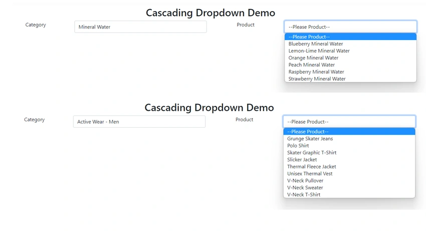 Implement Cascading Dropdown in Asp.Net Core MVC Application using inMemory DB