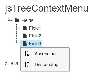 Implement Custom ContextMenu In jsTree