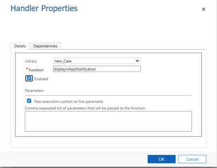 Handler properties