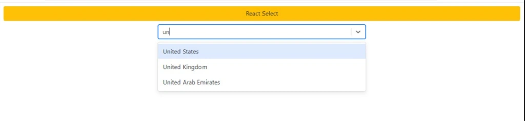 Implement MultiSelect DropDowns Using React-Select