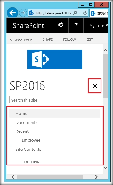 hamburger menu