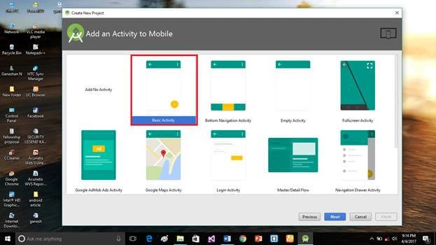 search in Android app