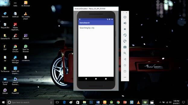 search in Android app