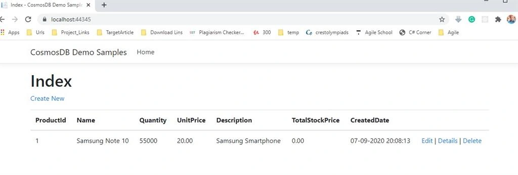 Implement Stored Procedure, UDFs And Trigger In Cosmos DB Using ASP.NET Core Web Application