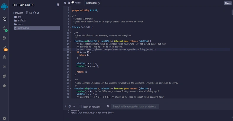 Implementation Of Cryptocurrency Using Smart Contract