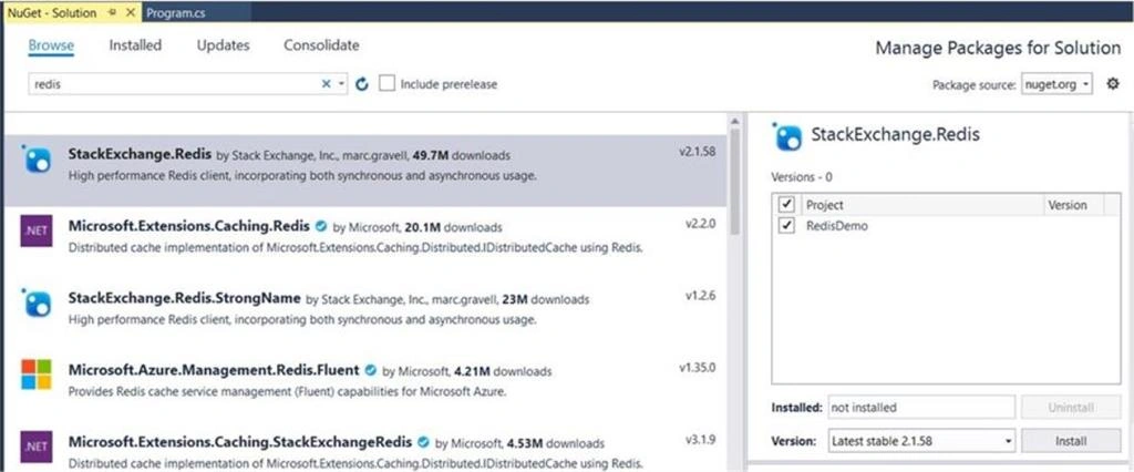 Implementation Of Redis Cache In .NET Console Application