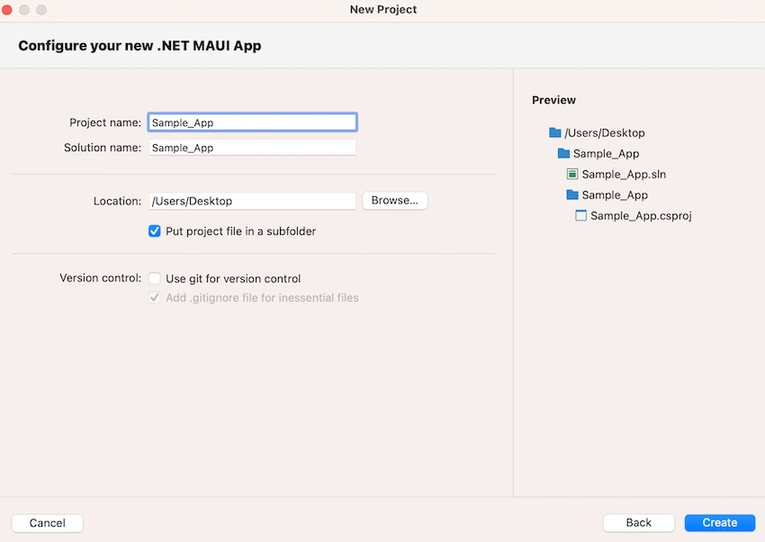 Configure your new .NET MAUI App