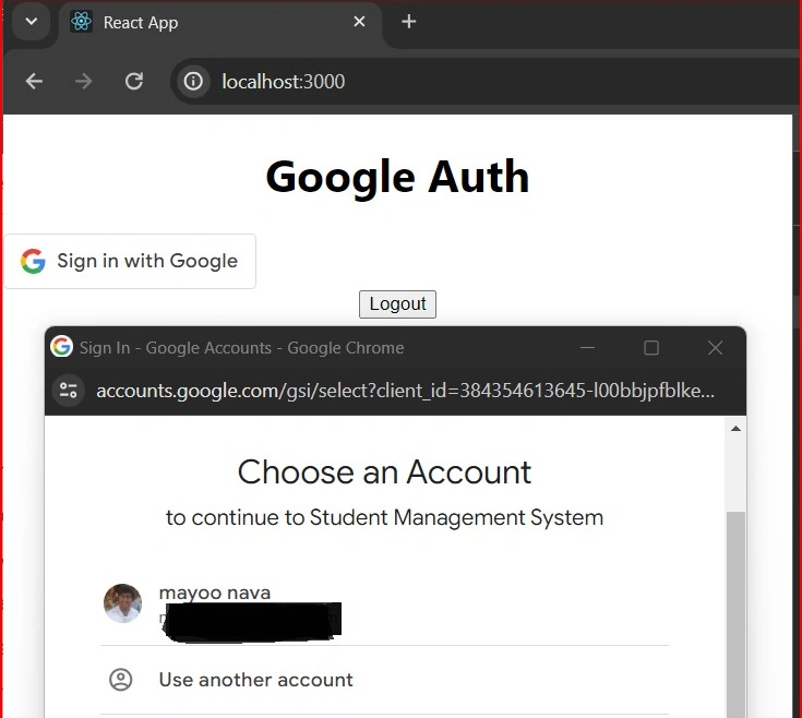 Google button