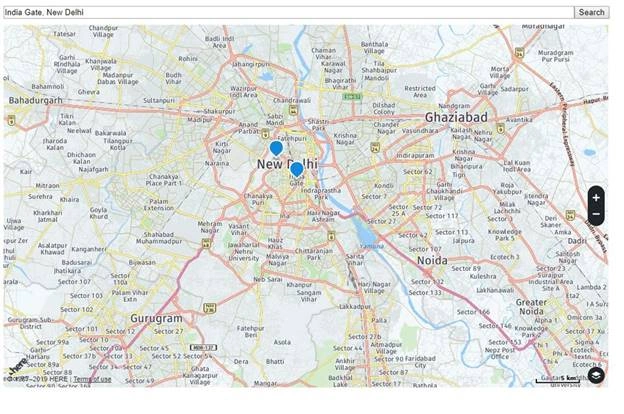 Implement Here Map API using Angular 8