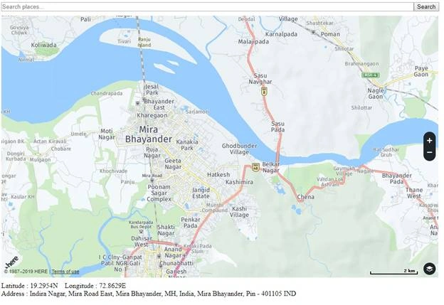 Implement Here Map API using Angular 8