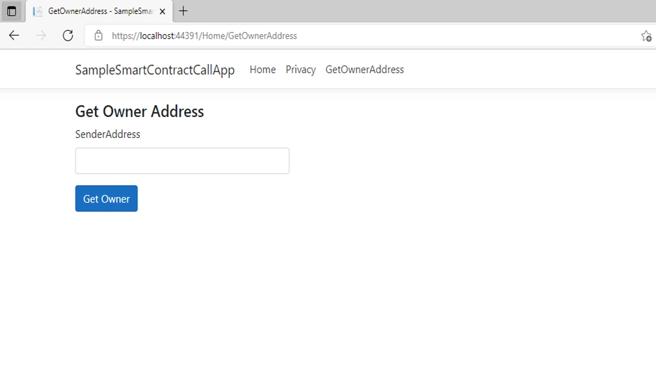 Implementing Smart Contract in ASP.NET Application