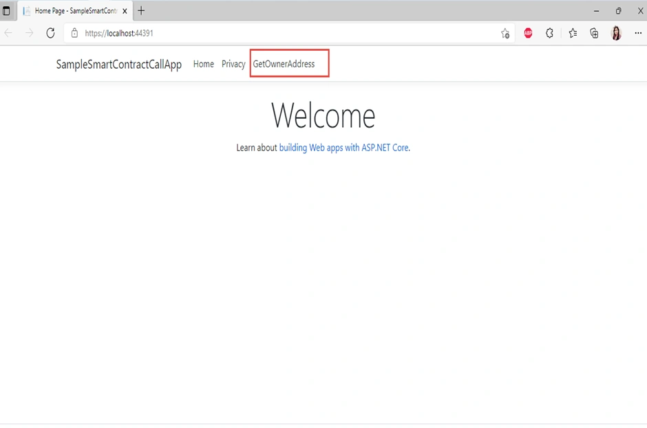Implementing Smart Contract in ASP.NET Application