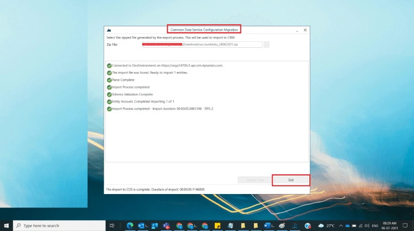 Import Data File into Dynamics D365 Environment using Data Migration Utility