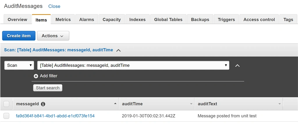 DynamoDB Entry