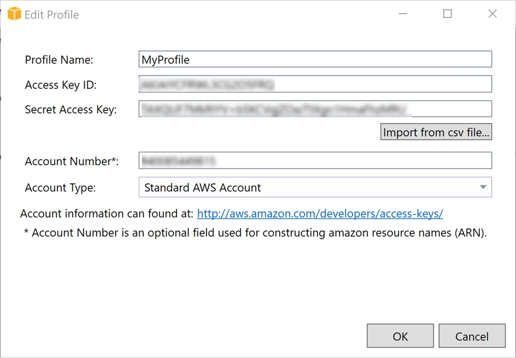 Edit AWS Profile