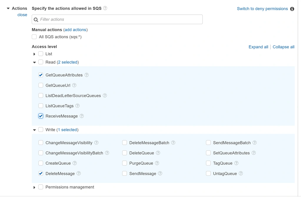Select Actions