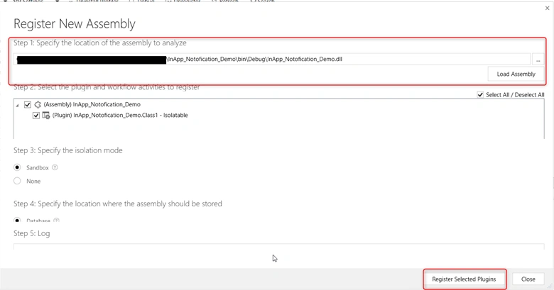 Register new Assembly