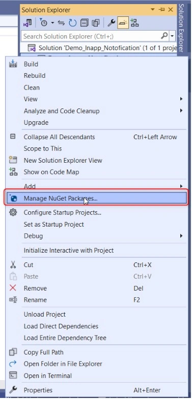 solution explorer