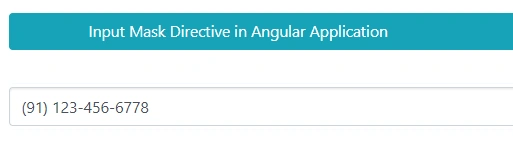 Input Mask Directive output