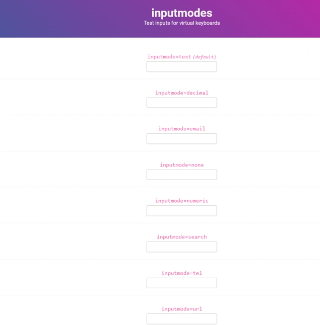 Inputmode and Type in HTML Inputs for better User Experiences