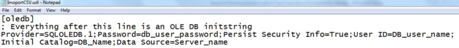 connection string