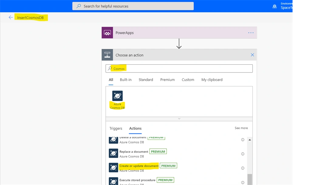 Insert Data Into Azure Cosmos DB Using Power Automate