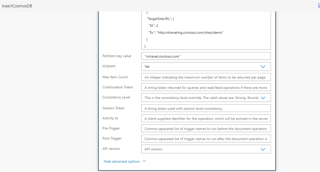 Insert Data Into Azure Cosmos DB Using Power Automate