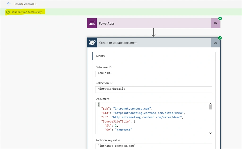 Insert Data Into Azure Cosmos DB Using Power Automate