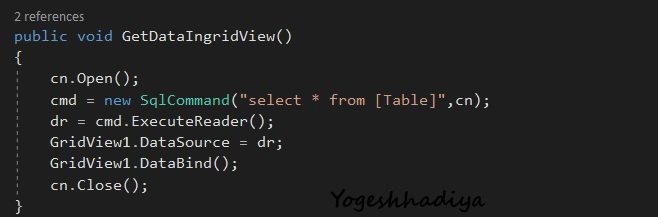 Insert Data Into DataBase And Show In GridView In ASP.NET C#