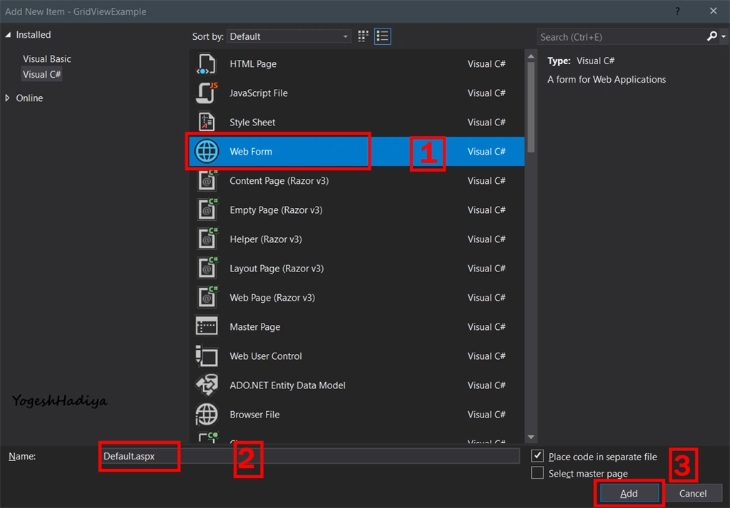 Insert Data Into DataBase And Show In GridView In ASP.NET C#