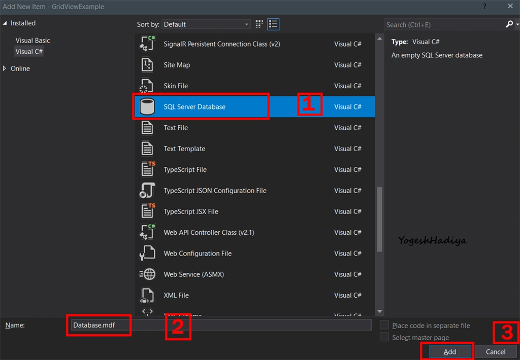 Insert Data Into DataBase And Show In GridView In ASP.NET C#