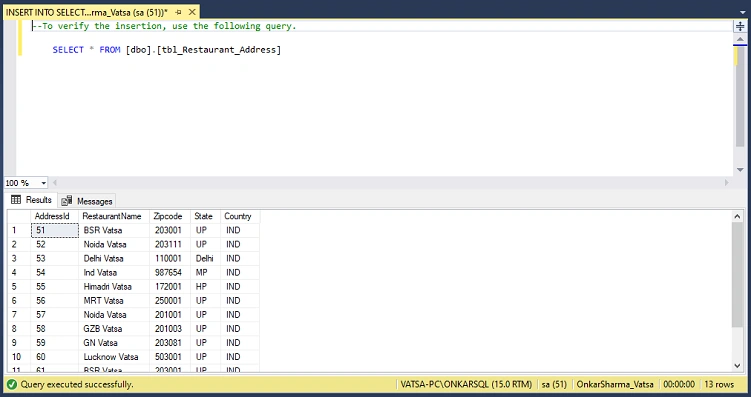 INSERT INTO SELECT vs SELECT INTO In SQL Server