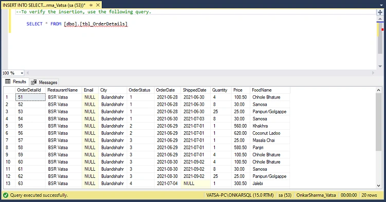 INSERT INTO SELECT vs SELECT INTO In SQL Server