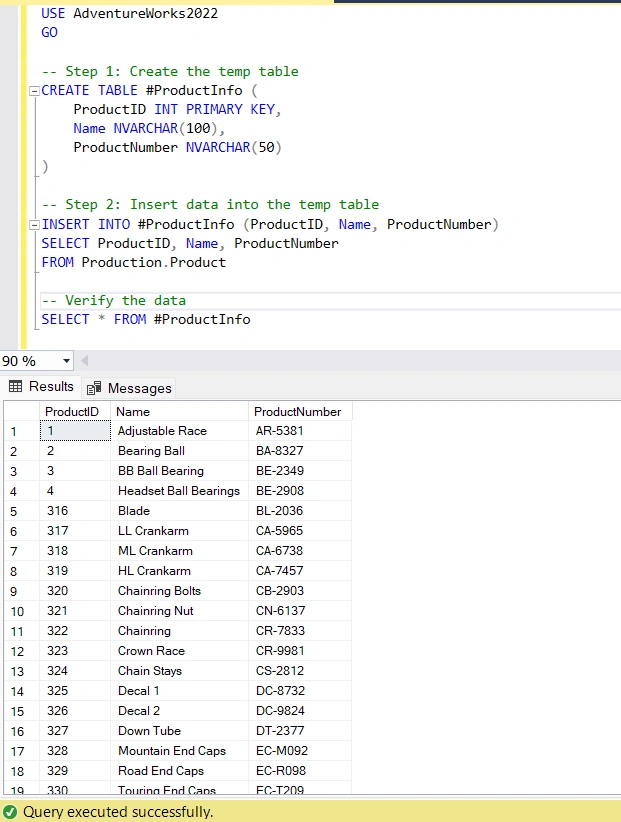  INSERT INTO in SQL Server