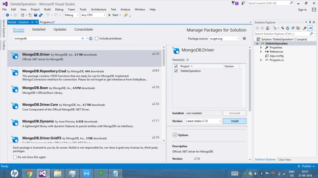 Delete Operation in MonGoDB Using Robo 3T