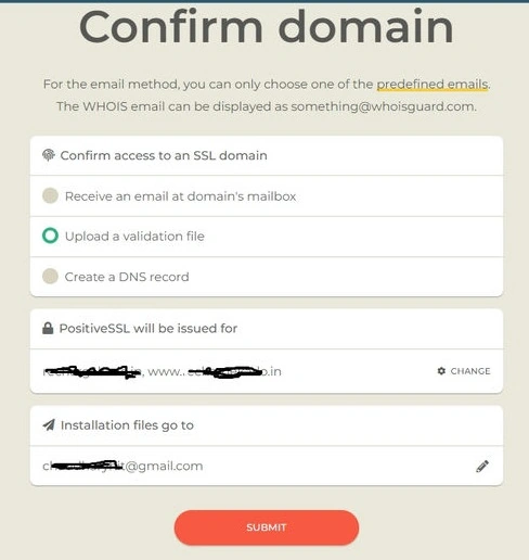 Confirm Domain