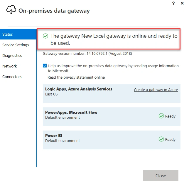 Install and Configure Data Gateway for On-Premise Excel Files in Power BI