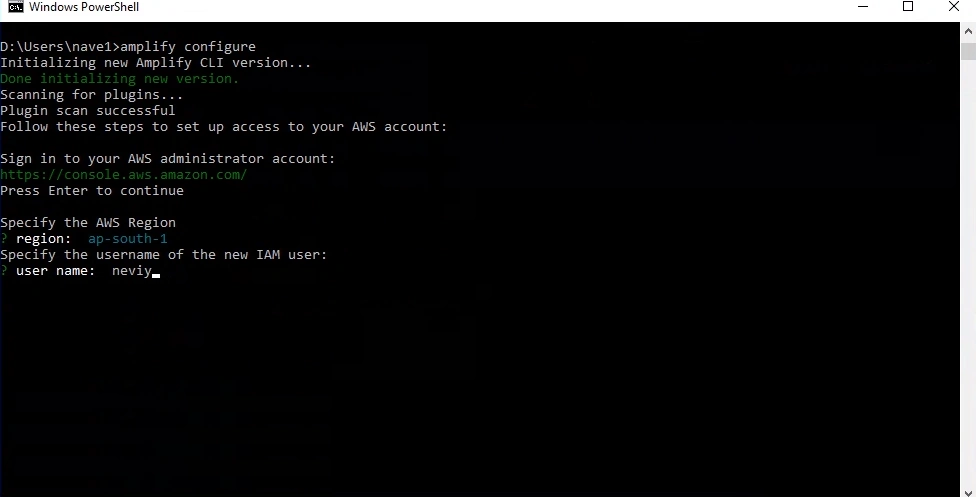 Install & Configuring AWS Amplify CLI