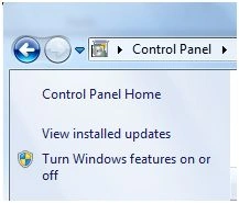 Turn Windows features