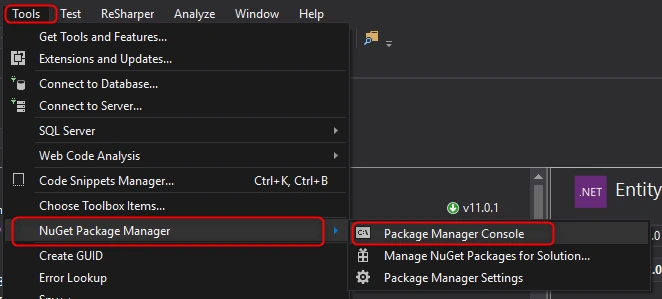 Install NuGet packages in Visual Studio