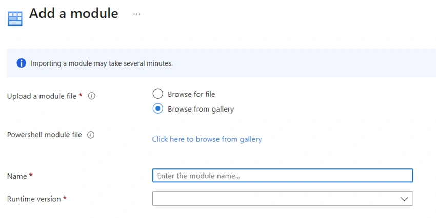 Install PNP Powershell Module in Azure Runbook environment
