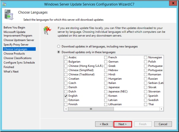 Installing and configuring WSUS