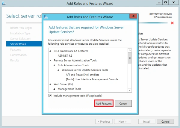 Installing and configuring WSUS