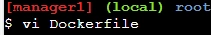 vi Dockerfile