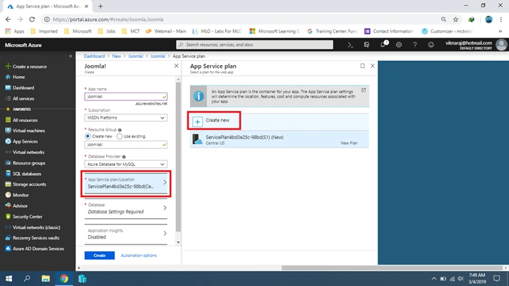 Installing Joomla On Azure