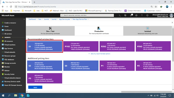 Installing Joomla On Azure