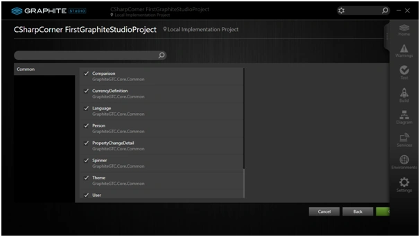 GraphiteIDE-SettingsDockPanel