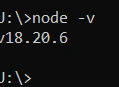 node -v
